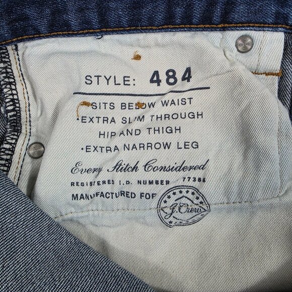 J. Crew Jeans Mens 32x30 Denim Slim Fit Narrow Leg Style 484 Dark Wash - Picture 7 of 12